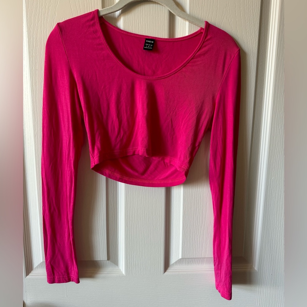 SHEIN pink crop top